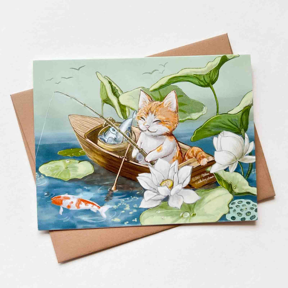 Fishing Kitty Card – True North Creations