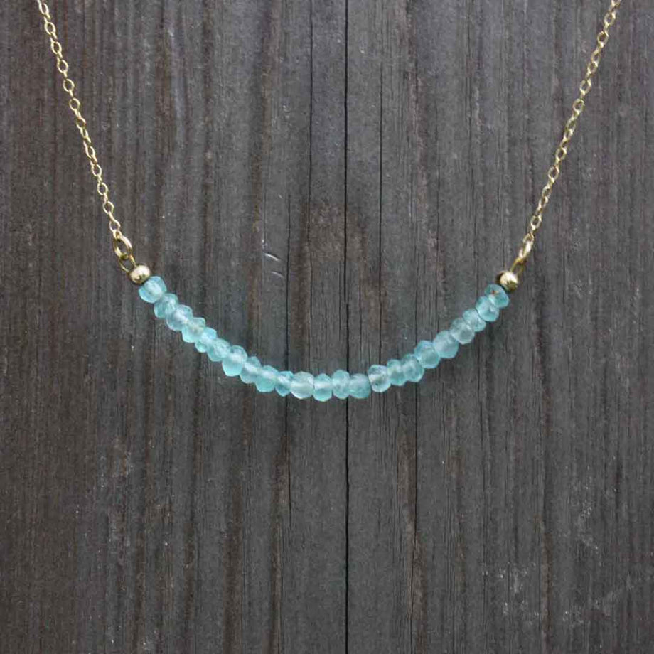 Aquamarine Gemstone Bead Necklace – True North Creations